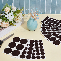198Pcs 3 Styles Round Felt Furniture Pads&nbsp;AJEW-GF0013-26A