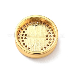 Brass Micro Pave Clear Cubic Zirconia Beads&nbsp;KK-E001-01G