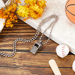 1pc Alloy Whistle Pendant Necklaces&nbsp;NJEW-CN0001-07