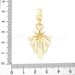 Brass Micro Pave Cubic Zirconia Pendants&nbsp;KK-S510-09G