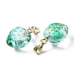 Two Tone Transparent Spray Painted Glass Pendants&nbsp;GLAA-N035-014-G06