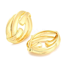 Hollow Oval Rack Plating Brass Stud Earrings&nbsp;EJEW-A028-09G