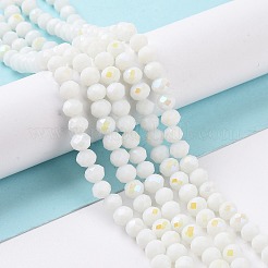 Electroplate Opaque Solid Color Glass Beads Strands&nbsp;EGLA-A034-P1mm-L17