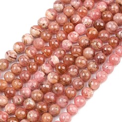 Natural Rhodonite Beads Strands&nbsp;G-Z153-A01-6mm