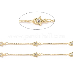 Clear Cubic Zirconia Star Link Chains&nbsp;CHC-SZ0001-60
