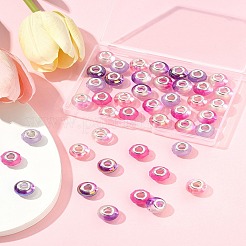 44Pcs 7 Styles UV Plating Resin European Beads&nbsp;RESI-FS0002-03
