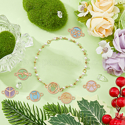 38pcs 19 styles Glass Connector Charms&nbsp;GLAA-DC0001-26
