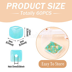 60Pcs Transparent Acrylic Beads&nbsp;OACR-TA0004-88F