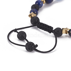 Natural Mixed Stone Braided Beads Bracelets&nbsp;BJEW-JB04141