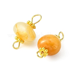 Natural Topaz Jade Connector Charms&nbsp;PALLOY-YW0001-55