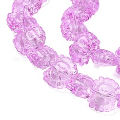 Electroplate Baking Paint Transparent Glass Beads Strands&nbsp;GL-CBA17FF-02A