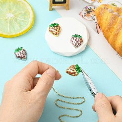4Pcs 2 Colors Brass Enamel Pendants&nbsp;KK-CJ0003-25