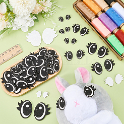 2 Bagds Oval Felt Craft Doll Eye&nbsp;DIY-FG0010-04A