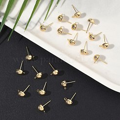 SHEGRACE Brass Stud Earring Findings&nbsp;XGR0024G-35G