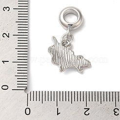 Rack Plating Alloy Enamel European Dangle Charms&nbsp;PALLOY-S189-11P