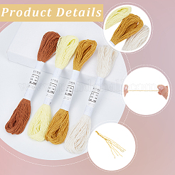 4 Skeins 4 Colors 6-Ply Cotton Embroidery Floss&nbsp;EMBR-WH20001-003E