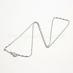 Tarnish Resistant Trendy Unisex 304 Stainless Steel Rectangle Link Chain Necklaces&nbsp;NJEW-M058-A-02