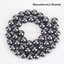 Non-magnetic Synthetic Hematite Beads Strands&nbsp;G-OC0001-65-10mm