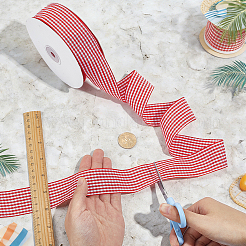 Polyester Tartan Ribbon&nbsp;OCOR-WH0082-574E-01