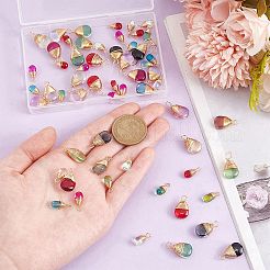60Pcs 2 Styles Transparent Glass Pendants&nbsp;FIND-AR0005-07