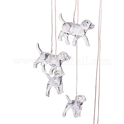 LED Solar Powered Dog Wind Chime&nbsp;HJEW-I009-04
