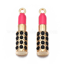 Rack Plating Alloy Enamel Rhinestone Pendants&nbsp;ENAM-T011-117A