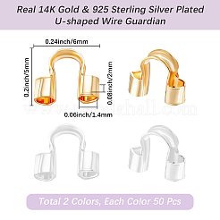 100Pcs 2 Colors Brass Wire Guardian&nbsp;KK-BBC0028-58B