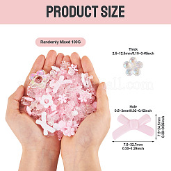 100G Transparent & Opaque Acrylic Beads&nbsp;TACR-TA0001-57E