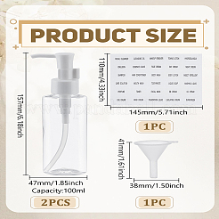 2Pcs Refillable PET Plastic Pump Bottles&nbsp;AJEW-LP0003-54