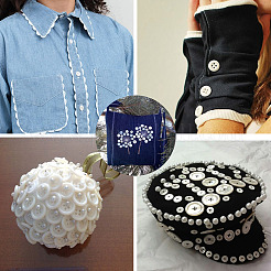 136Pcs 5 Style Resin Buttons&nbsp;RESI-TA0004-09B