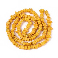 Dyed Natural Yellow Jade Beads Strands&nbsp;G-ZX005-13E