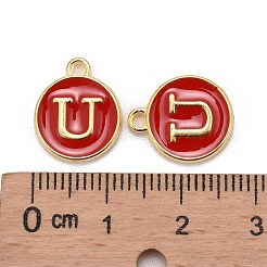 Golden Plated Alloy Enamel Charms&nbsp;ENAM-S118-03U