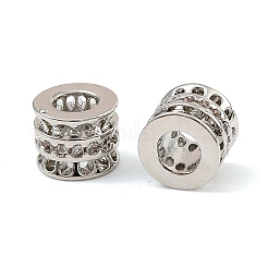 Brass Micro Pave Cubic Zirconia Beads&nbsp;KK-C155-21P