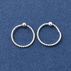 Brass Ball Captive Bead Nose Ring&nbsp;AJEW-G075-01S-02