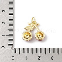 Brass Red Enamel Pendants&nbsp;KK-U047-16G
