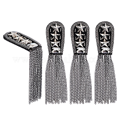 Cloth & Alloy Tassel Epaulettes&nbsp;AJEW-WH0410-181B