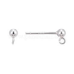925 Sterling Silver Stud Earring Findings&nbsp;STER-S002-48