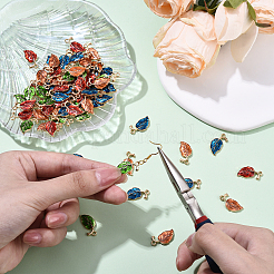 40Pcs Alloy Enamel Pendants&nbsp;ENAM-YW0005-95A