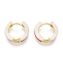 Brass Huggie Hoop Earrings&nbsp;EJEW-S209-07D
