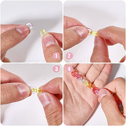 560Pcs 7 Colors Transparent Acrylic Linking Rings&nbsp;MACR-CA0001-42