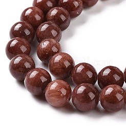 Natural Mashan Jade Round Beads Strands&nbsp;G-D263-8mm-XS05