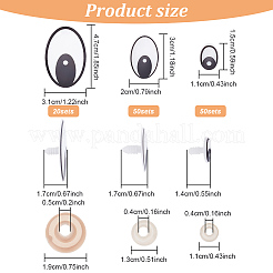 150 Sets 3 Styles Plastic Safety Eyes&nbsp;DIY-GO0001-09
