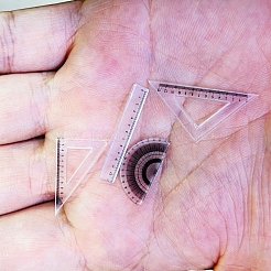 Mini Plastic Ruler & Protractors&nbsp;MIMO-PW0003-149