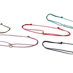 Adjustable Handmade Woven Polyester Cord String Bracelet Sets&nbsp;ZG1939