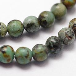 Natural African Turquoise(Jasper) Beads Strands&nbsp;G-N0188-02-3mm