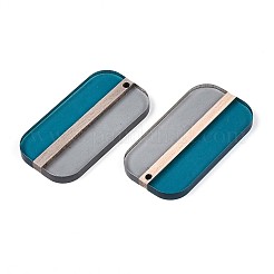 Transparent Resin & Wood Pendants&nbsp;RESI-T057-64A
