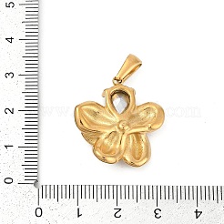 304 Stainless Steel Rhinestone Pendants&nbsp;STAS-K291-06G-02