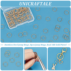 100Pcs 304 Stainless Steel Open Jump Rings&nbsp;STAS-UN0055-24