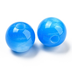 Opaque Resin Imitation Cat Eyes European Beads&nbsp;RESI-D070-06C