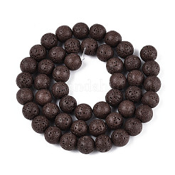 Synthetic Lava Rock Beads Strands&nbsp;G-WH0034-8mm-01
